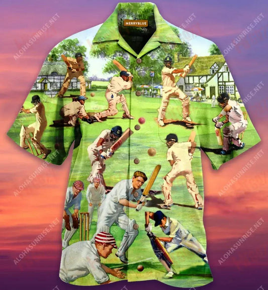 Cricket Big Swing And No Ding Unisex Hawaiian Shirt Ocean Short Sleeve Tactical Hawaiian Shirt Funny Hawaiian Shirts, Hawaiian Shirt Gift, Christmas Gift
