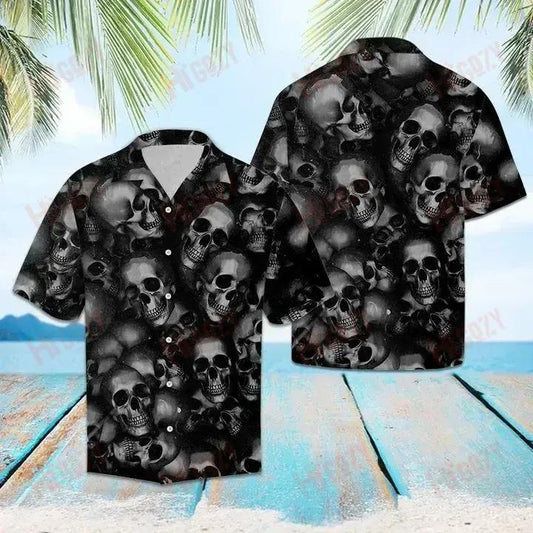 Crazy Skull - Hawaiian Shirt Hobbies Short Sleeve Custom Hawaiian Shirts Hawaiian Shirts For Men, Hawaiian Shirt Gift, Christmas Gift
