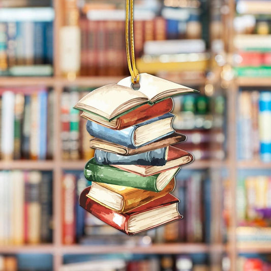 Book love life gift for reader ornament, Christmas Ornament Gift, Christmas Gift, Christmas Decoration