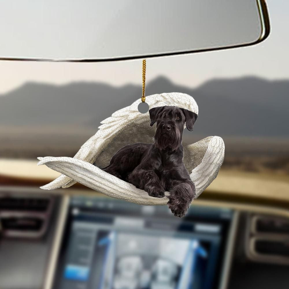 Black schnauzer Sleeping Angel Ornament, Christmas Ornament Gift, Christmas Gift, Christmas Decoration