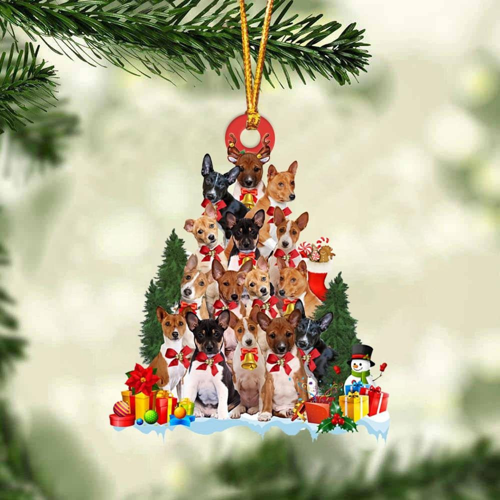 Basenji Dog Christmas Tree Ornament Dog Gifts Acrylic Ornament Dog Gifts Acrylic Ornament, Gift For Dad,Christmas Decoration