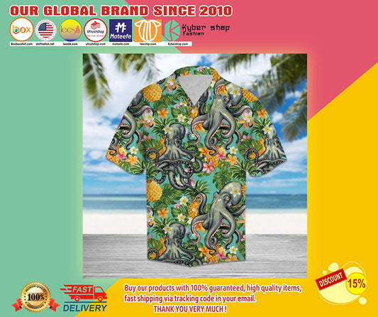 Octopus Hawaiian Shirt, Hawaiian Shirt Gift, Christmas Gift
