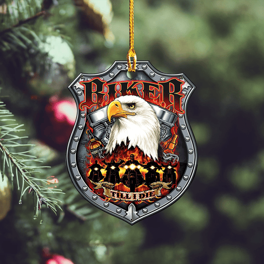 Biker Christmas Ornament, Christmas Ornament Gift, Christmas Gift, Christmas Decoration