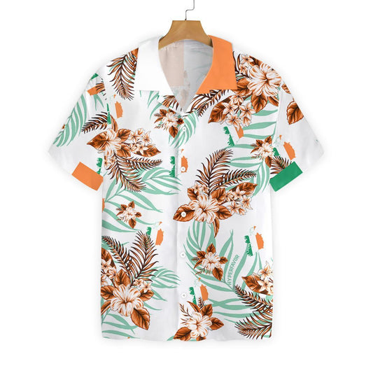 Ireland Proud With White Background Pattern Hawaiian Shirt, Hawaiian For Gift