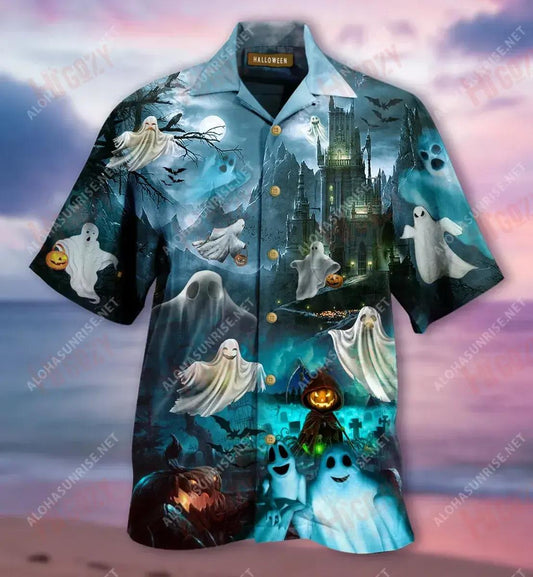 Say Boo And Scary On Unisex Short Sleeve Shirt Hobbies Hawaiian T Shirts Best Hawaiian Shirts Hawaiian Shirts For Women, Hawaiian Shirt Gift, Christmas Gift