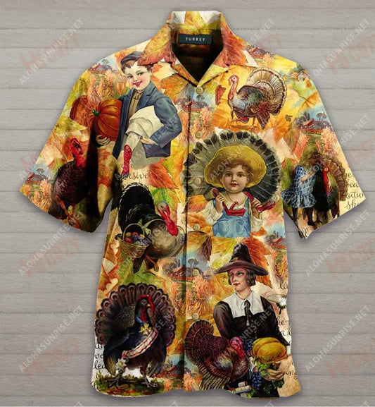 Bad Day To Be A Turkey Short Hawaiian Shirt Summer Hawaiian T Shirts Tropical Shirts For Men Funny Hawaiian Shirts, Hawaiian Shirt Gift, Christmas Gift