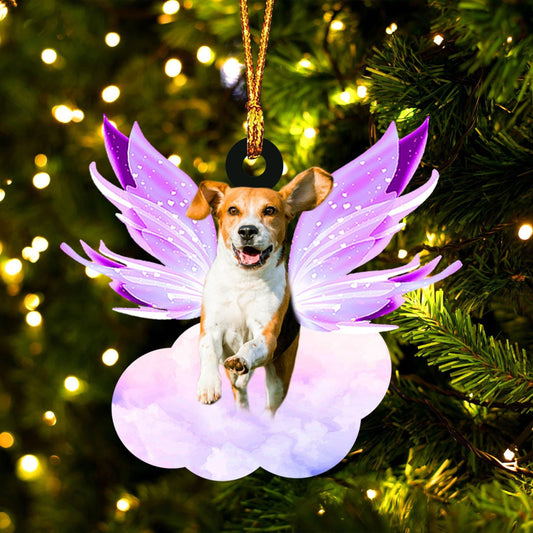 Beagle and wings gift for her gift for him gift for Beagle lover ornament, Christmas Ornament Gift, Christmas Gift, Christmas Decoration