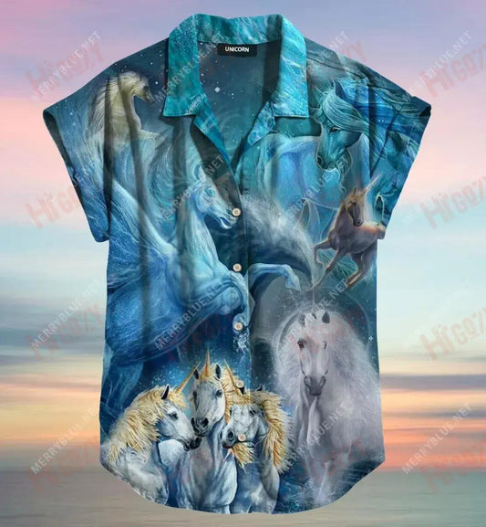 Be A Unicorn In A Field Of Horses Short Short Sleeve Shirt Ocean Hawaiian T Shirts Hawaiian Crazy Shirts Hawaiian Shirts For Men, Hawaiian Shirt Gift, Christmas Gift