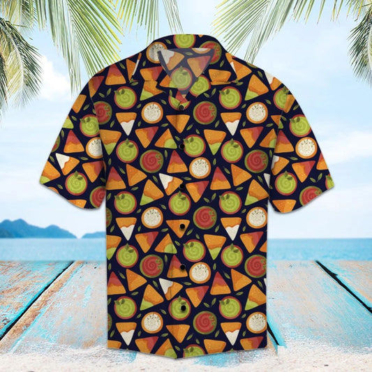 Chili Cheese Nachos On Black Hawaiian Shirt, Hawaiian For Gift