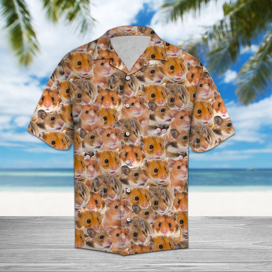 Awesome Hamster Face Collection Gift For Pet Lovers Hawaiian Shirt, Hawaiian Shirt Gift, Christmas Gift
