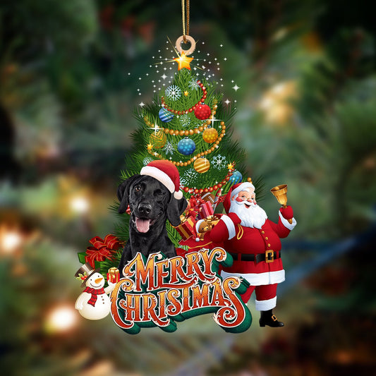 Bla Labrador-Christmas Tree & Dog Hanging Christmas Plastic Hanging Ornament, Christmas Ornament Gift, Christmas Gift, Christmas Decoration