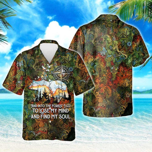 Excellent Design Hawaiian Shirt And Into The Forest I Go Camping, Hawaiian Shirt Gift, Christmas Gift