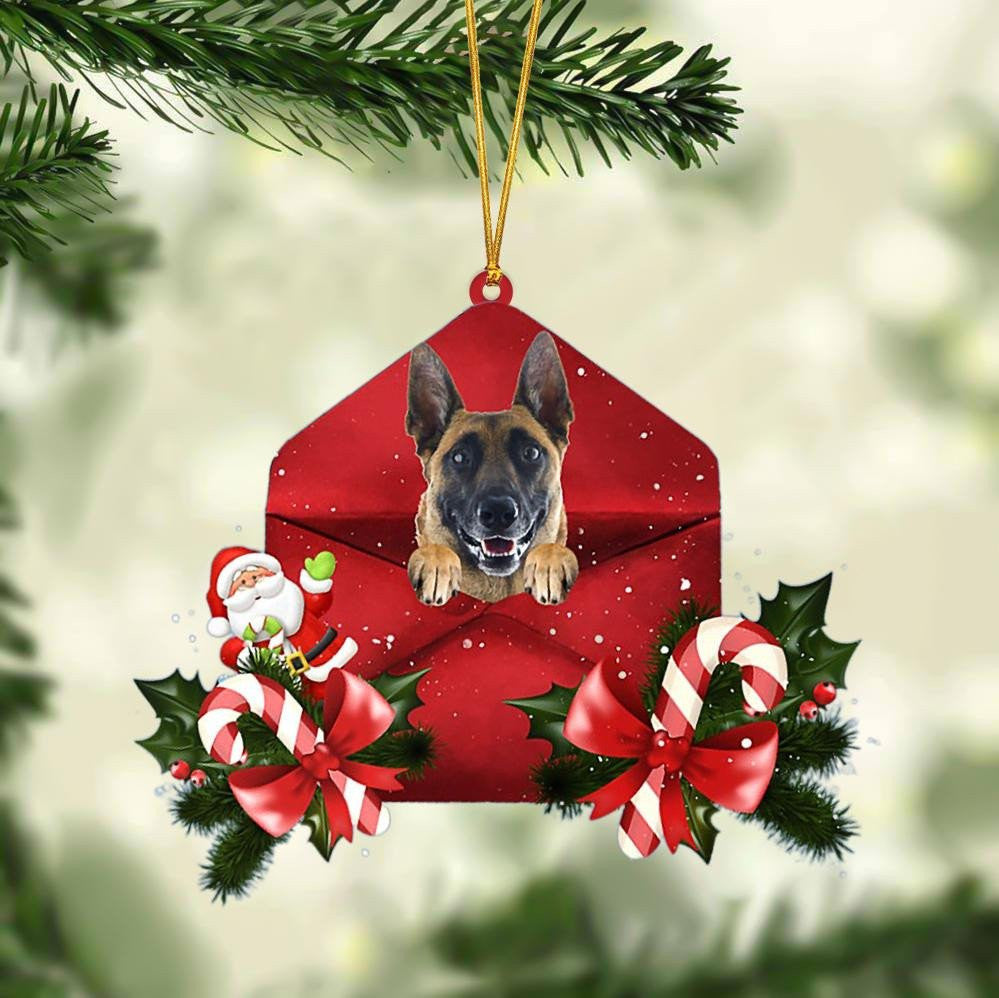 Belgian Shepherd Christmas Letter Shaped Ornament , Acrylic Dog Christmas Ornament Xmas Dog Gifts,Christmas Gift,Christmas Decoration