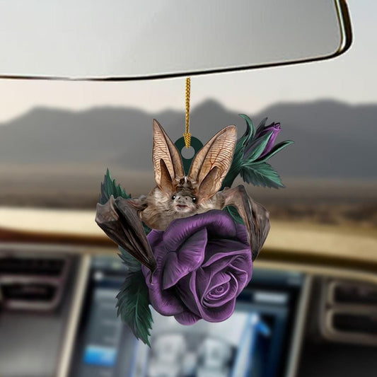 Bat Purple Rose Two Sided Ornament, Christmas Ornament Gift, Christmas Gift, Christmas Decoration