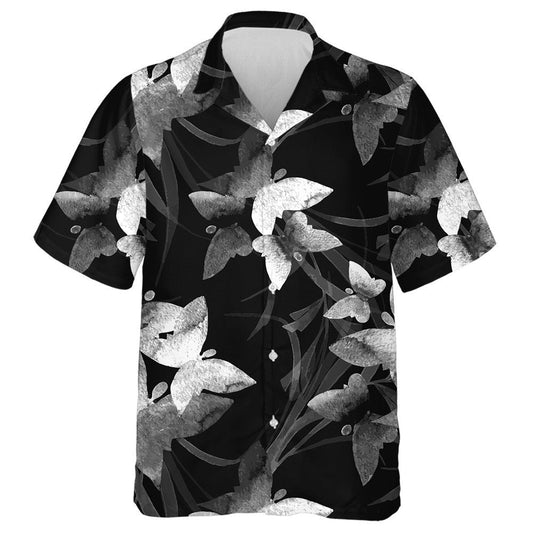 Hand Drawn Butterfly In Watercolor Style Hawaiian Shirt, Hawaiian For Gift