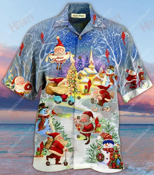 Stay Cool Santa Claus Christmas Short Hawaiian Shirt Hobbies Hawaiian T Shirts Custom Hawaiian Shirts Hawaiian Shirts For Women, Hawaiian Shirt Gift, Christmas Gift