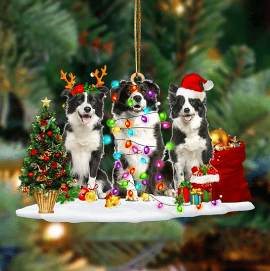 Border Collie Christmas Ornament, Christmas Ornament Gift, Christmas Gift, Christmas Decoration