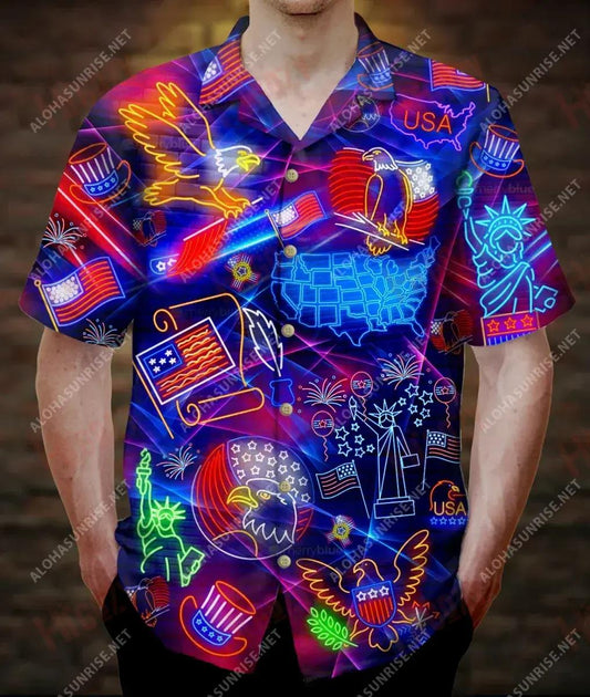 Happy 4 Of July Independence Day Unisex Short Sleeve Shirt Hobbies Hawaiian T Shirts Tactical Hawaiian Shirt Hawaiian Shirt Pattern, Hawaiian Shirt Gift, Christmas Gift