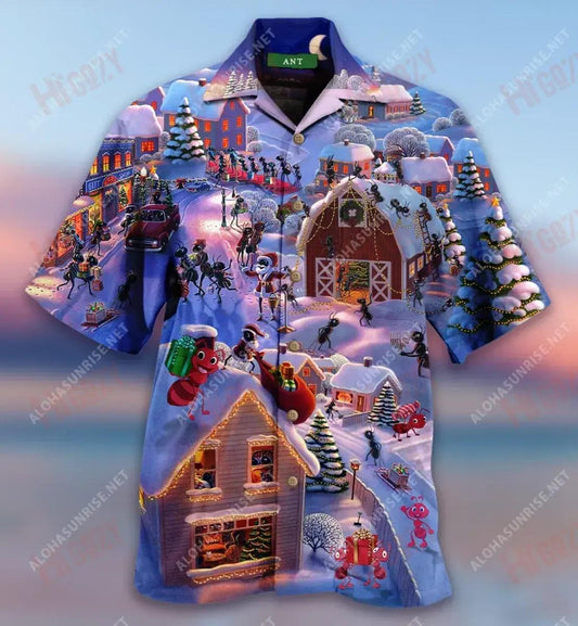 Enjoy Being A Band Ant Christmas Short Hawaiian Shirt Vacation Aloha Shirt Hawaiian Crazy Shirts Funny Hawaiian Shirts, Hawaiian Shirt Gift, Christmas Gift