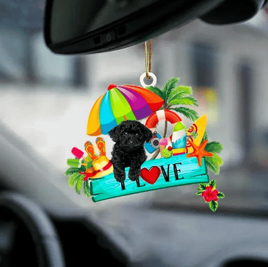 Black Toy Poodle Christmas Ornament, Christmas Ornament Gift, Christmas Gift, Christmas Decoration