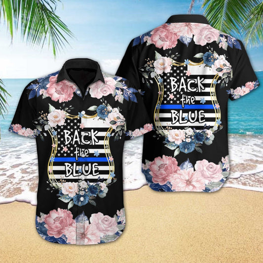 Flower Blossoming Back The Blue Design Hawaiian Shirt,Hawaiian Shirt Gift, Christmas Gift