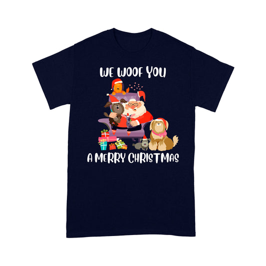 We Woof You A Merry Christmas Funny Dog Lovers Gift T-shirt - Standard T-shirt Tee Shirt Gift For Christmas