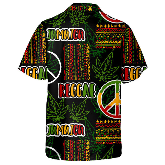 Hippie Peace Sign Floral And Rainbow On Black Background Hawaiian Shirt, Hawaiian Shirt Gift, Christmas Gift
