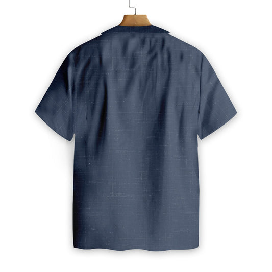 The Mustache Funny Face Dark Blue Theme Hawaiian shirt, Hawaiian Shirt Gift, Christmas Gift