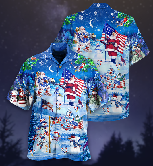 America Merry Xmas - Hawaiian Shirt, Christmas Gift