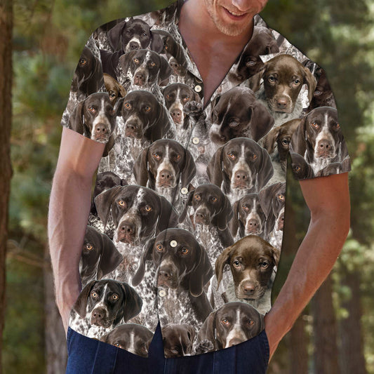 My German Shorthaired Pointer My Friend Design Hawaiian Shirt, Hawaiian Shirt Gift, Christmas Gift