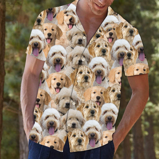 Awesome Goldendoodle Dog Face Gift For Dog Lovers Hawaiian Shirt, Hawaiian Shirt Gift, Christmas Gift