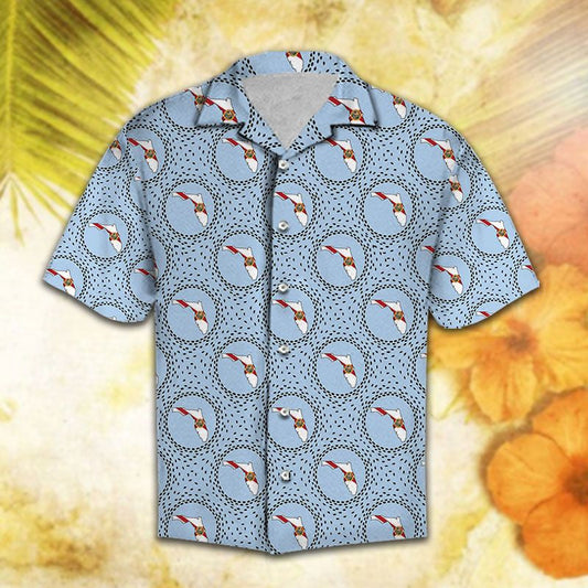 Deep Blue Background Pattern Gift For Florida Lover Hawaiian Shirt, Hawaiian Shirt Gift, Christmas Gift