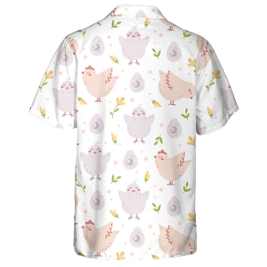 Boho Easter Baby Chicken With Egg And Plant Hawaiian Shirt, Hawaiian Shirt Gift, Christmas Gift