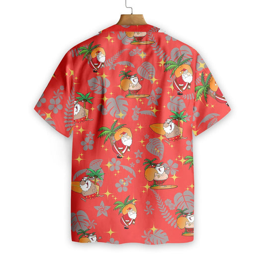 Merry Christmas Santa Claus Red Pattern Design Hawaiian Shirt, Hawaiian Shirt Gift, Christmas Gift