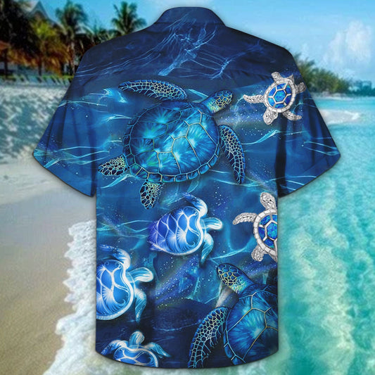 Exotic Sea Turtle Crazy Ornamental Hawaiian Shirts, Hawaiian Shirt Gift, Christmas Gift