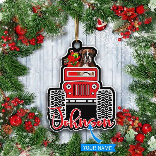 Boxer Personalized Ornament, Christmas Ornament Gift, Christmas Gift, Christmas Decoration