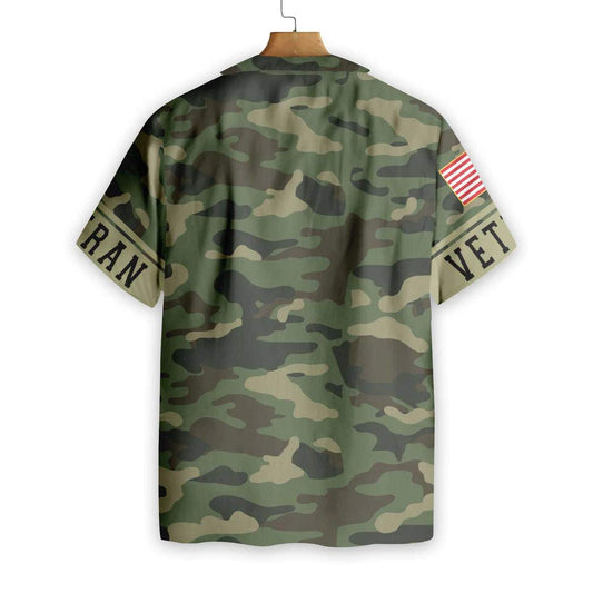 The US Army Veteran Pattern Hawaiian Shirt,Hawaiian Shirt Gift, Christmas Gift