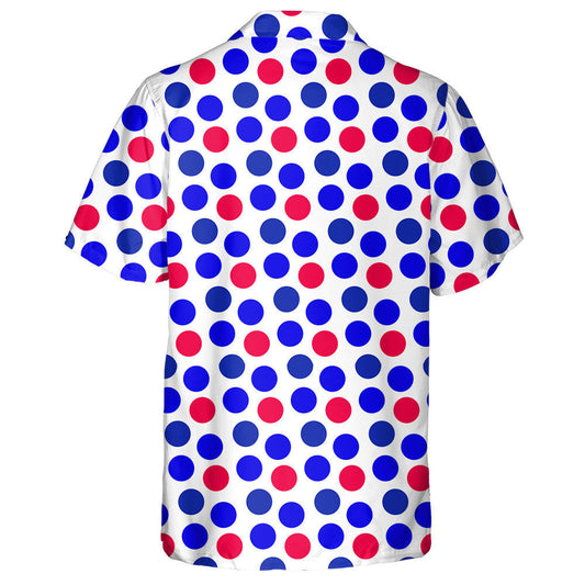 USA National Holiday Repeating Texture With Polka Dots Hawaiian Shirt, Hawaiian Shirt Gift, Christmas Gift