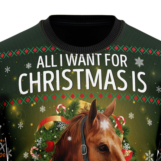 Horse All I Need For Christmas Ugly Christmas Sweater,Christmas Ugly Sweater,Christmas Gift,Gift Christmas 2024