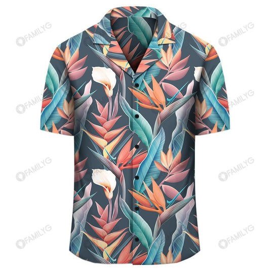 Hawaii Seamless Tropical Flower Hawaiian Summer Hawaiian Shirt, Hawaiian Shirt Gift, Christmas Gift