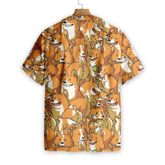 Domestic Pet The Corgi Friends Hawaiian Shirt, Hawaiian Shirt Gift, Christmas Gift