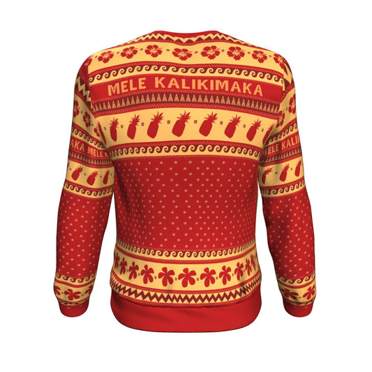 Hawaiian Tiki All - over Sweater - Mele Kalikimaka, Christmas Ugly Sweater, Christmas Gift, Gift Christmas 2024