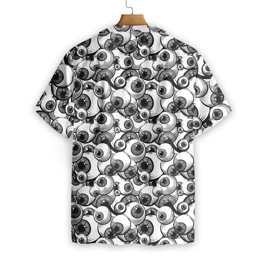 Seamless Scary Eyes Goth Design Hawaiian Shirt,Hawaiian Shirt Gift, Christmas Gift