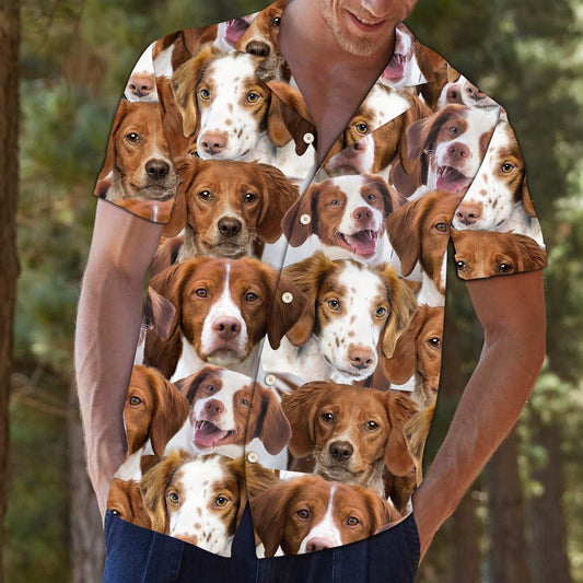 Brittany Dog Always Beside You Hawaiian Shirt, Hawaiian For Gift