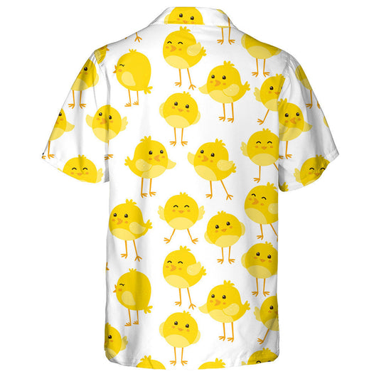 Cute And Adorable Yellow Chicken Dancing And Singing Hawaiian Shirt, Hawaiian Shirt Gift, Christmas Gift