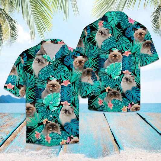 Tropical Himalayan Palm Tree Leaves Summer Vacation Aloha Hawaiian Shirt, Hawaiian Shirt Gift, Christmas Gift