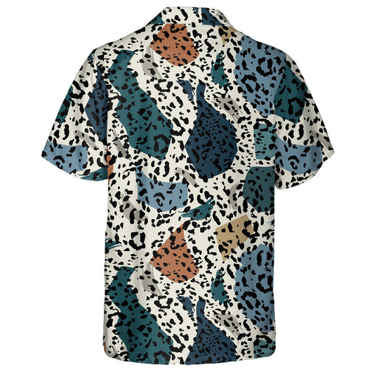 Trendy Colorful Of Shape And Brush With Leopard Hawaiian Shirt, Hawaiian Shirt Gift, Christmas Gift