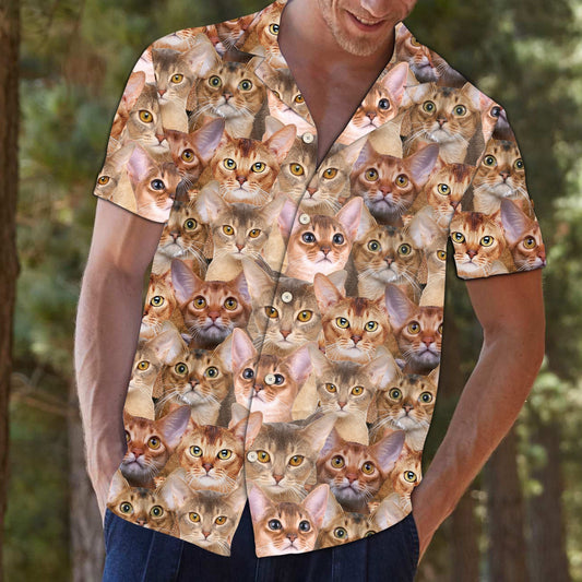 Baby Abyssinian Awesome Animal Face Collection Themed Hawaiian Shirt, Hawaiian Shirt Gift, Christmas Gift
