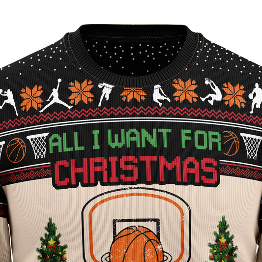 All I Want For Christmas Is More Time For Basketball G5115 Ugly Christmas Sweater Christmas Tshirt Hoodie Apparel,Christmas Ugly Sweater,Christmas Gift,Gift Christmas 2024