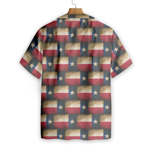 Texas And White Star Pattern Hawaiian Shirt, Hawaiian Shirt Gift, Christmas Gift